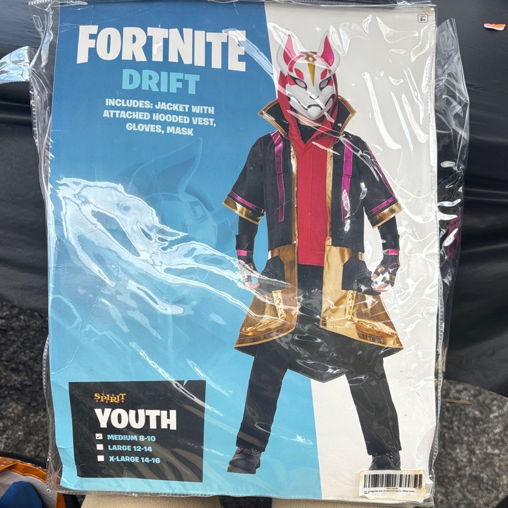 Spirit Fortnite Drift Youth Costume - Black, Gold, Red